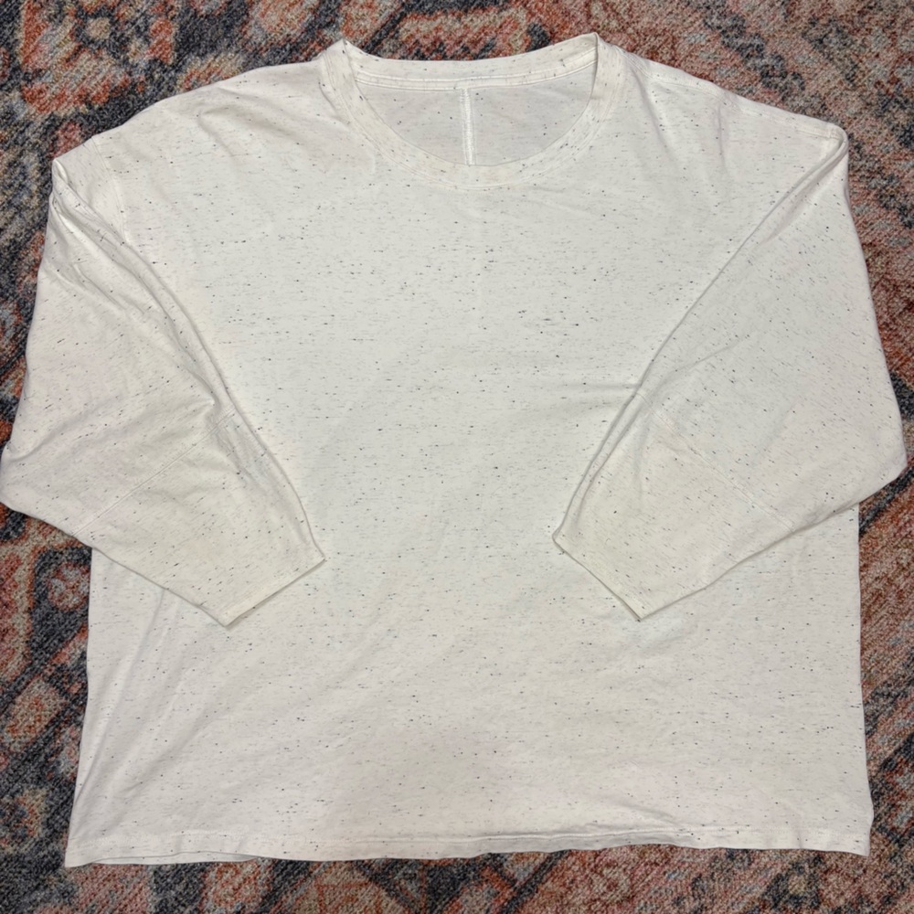Lululemon LA Relaxed 3/4 Sleeve Crew Neck Top Size 10 - Picture 7 of 12